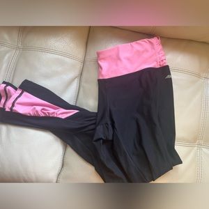 Black/pink workout pants